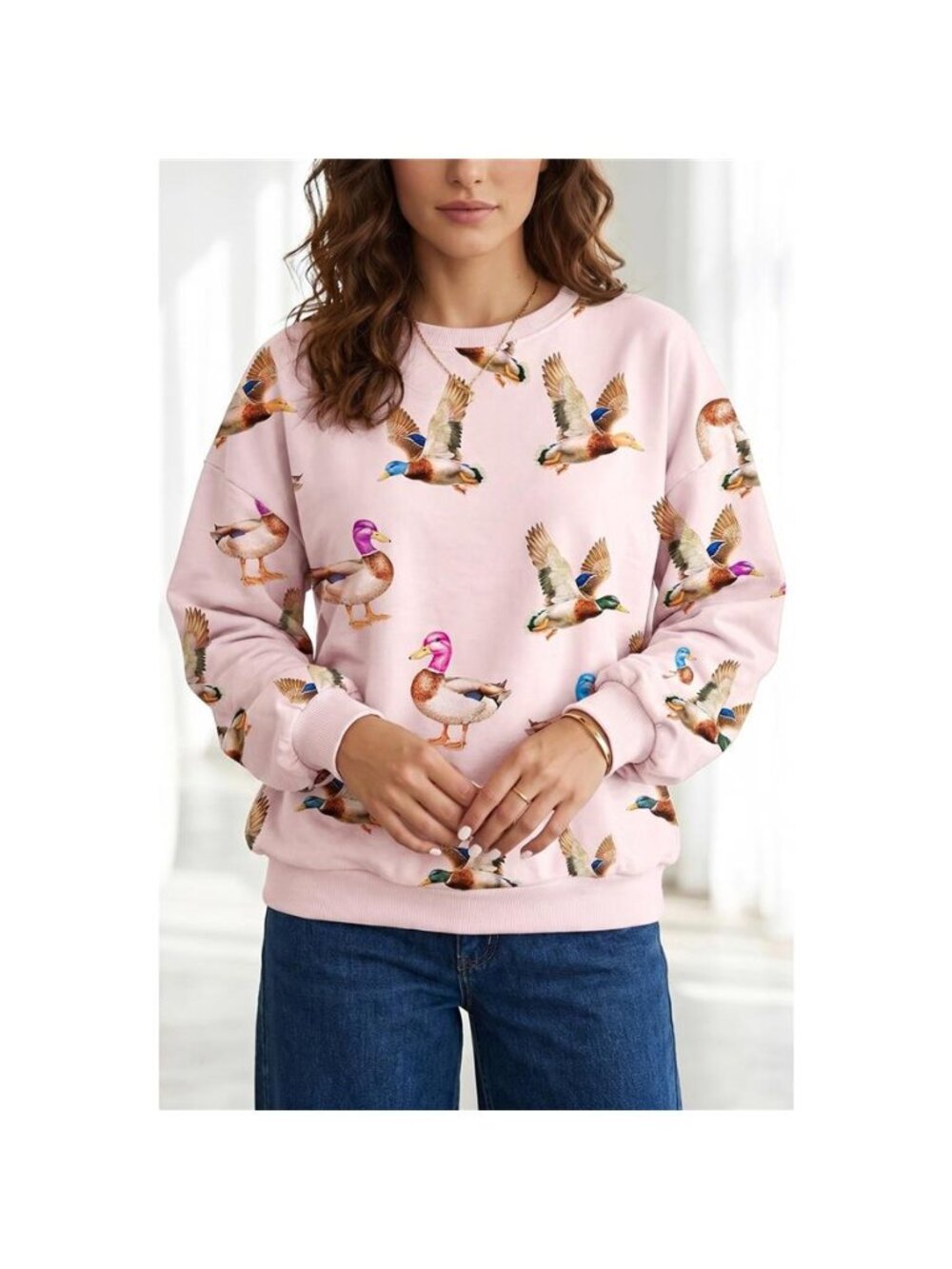Multicolour Western Print Drop Shoulder Long Sleeve Sweatshirt